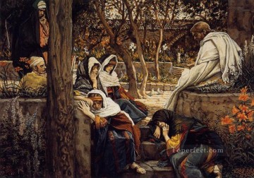 Jesús en Betania James Jacques Joseph Tissot cristiano religioso Pinturas al óleo